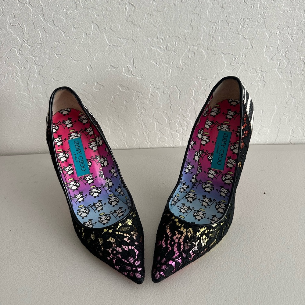 Jimmy Choo & Rob Pruitt Anouk Lace Pumps